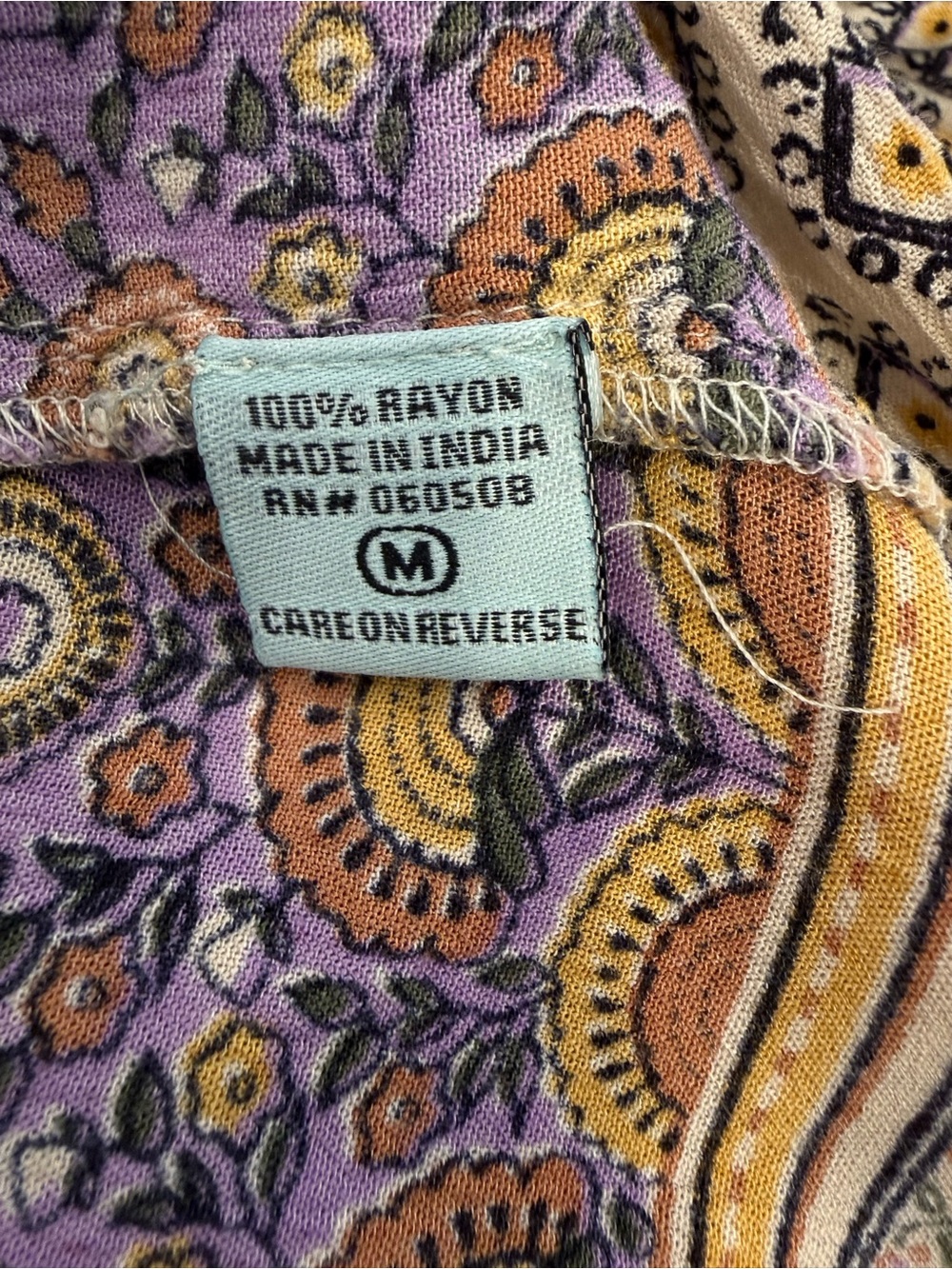Nostalgia Ivory Maxi Dress with Yellow and Purple Border - Picture 6 of 6